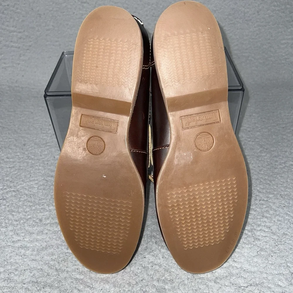 Timberland Classic 2-Eye Boat Shoes Mens Sz 11M Brown Leather Deck Loafers 3947R